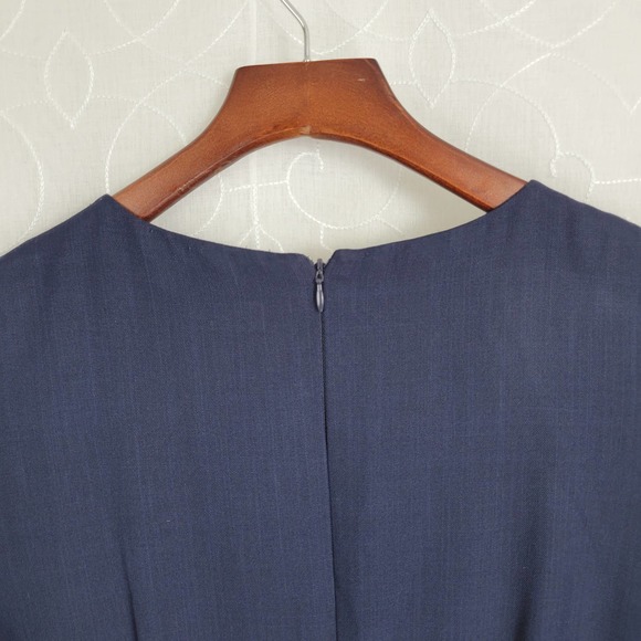 Ellen Tracy Women's A-Line Dress Size 12 Ruffled Ruched 3/4 Sleeve - Picture 4 of 4